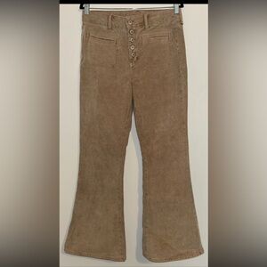 Womens American Eagle Corduroy Pants Size 10 Super High Rise Flare Preowned EUC